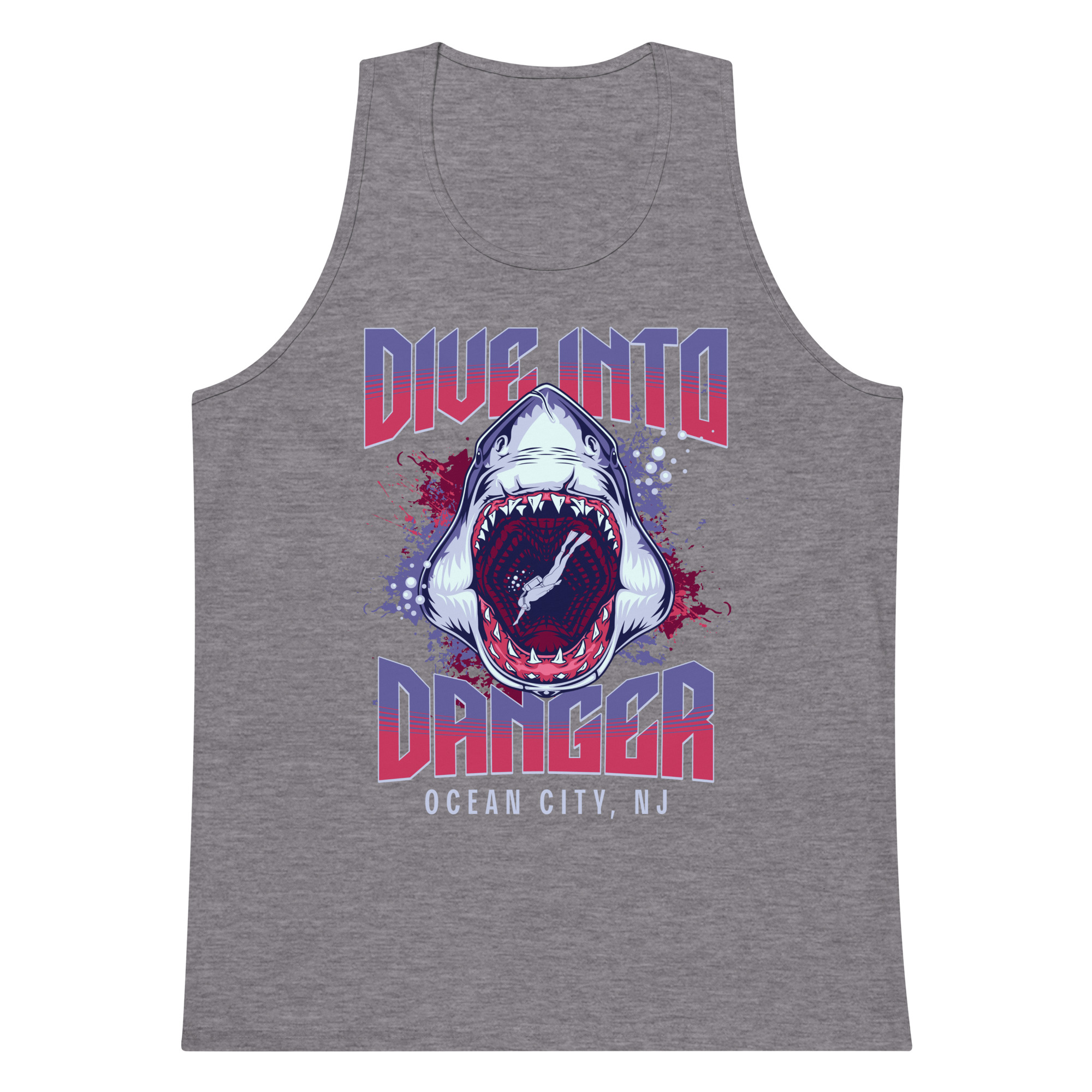 Ocean City, NJ Dive into Danger Men’s premium tank top - Image 4