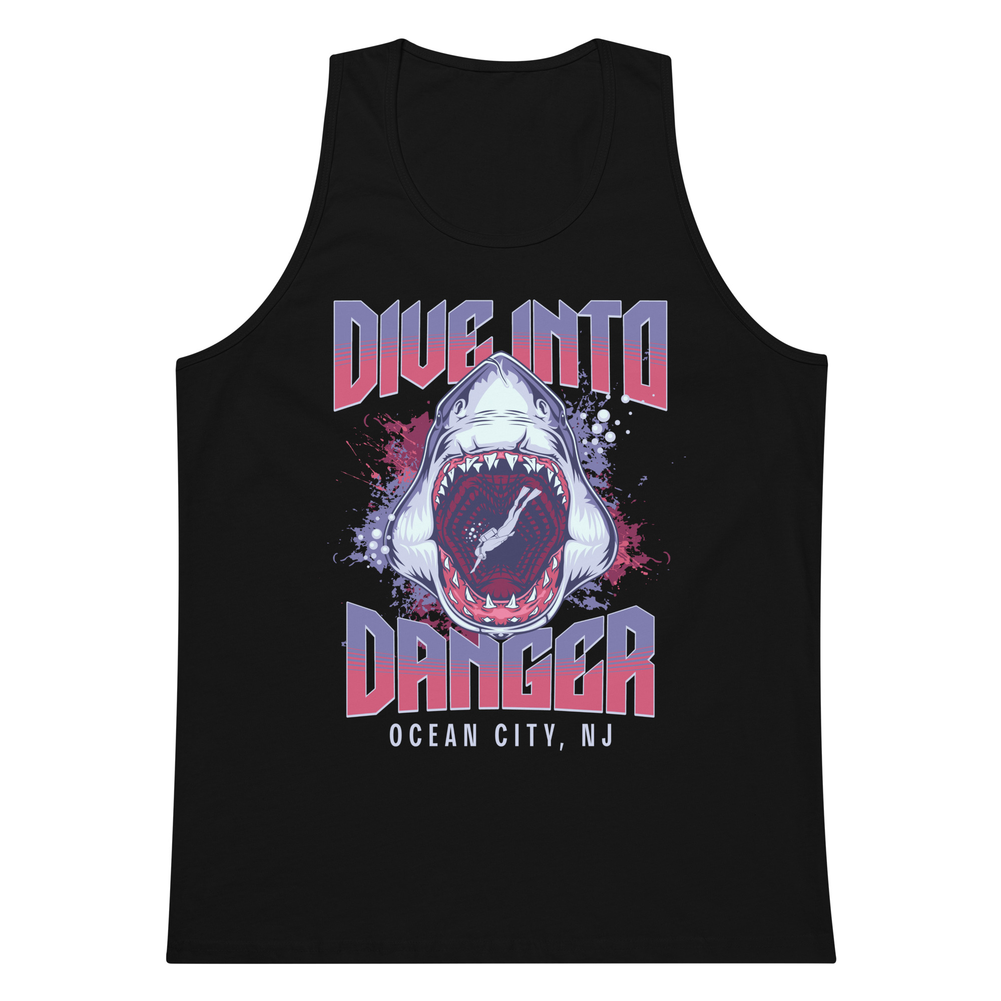 Ocean City, NJ Dive into Danger Men’s premium tank top