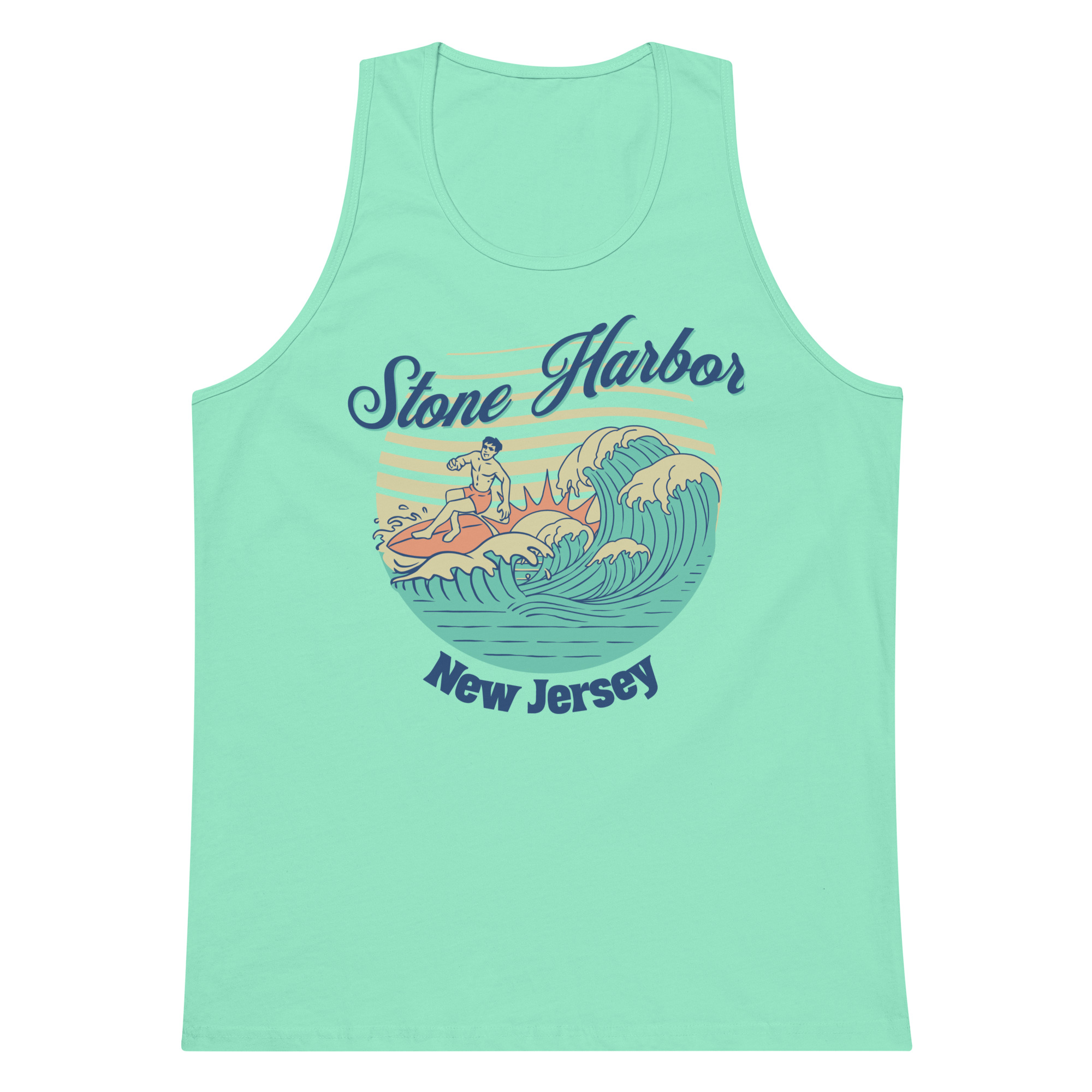 Stone Harbor NJ Surf Men’s premium tank top - Image 3